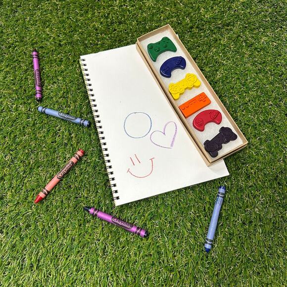 2/$24 Video Game Controllers Crayons (6) Kids Girls Boys Gender Neutral Gamer - Picture 3 of 11